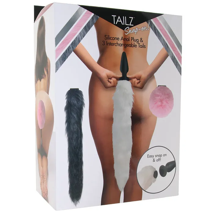 XR Brand Anal | Tailz Snap-On Anal Plug and 3 Interchangeable Tails Set