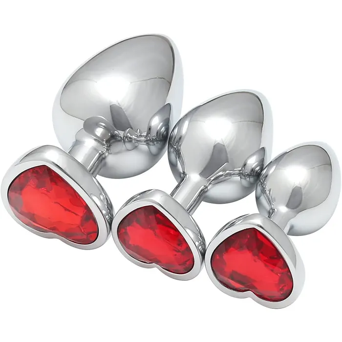 3 Pcs Luxury Jewelry Design Anal Butt Plug (Light Purple/Heard Shape) | Aimitoy Anal 3 Pcs Luxury Jewelry Design Anal Butt Plug (Light Purple/Heard Shape) | Aimitoy Anal