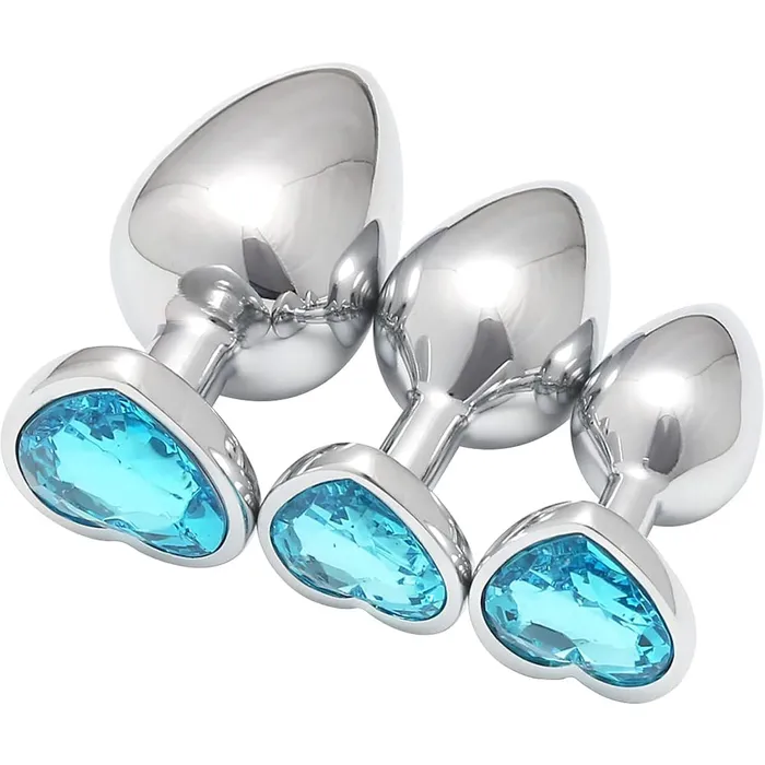 3 Pcs Luxury Jewelry Design Anal Butt Plug (Light Purple/Heard Shape) | Aimitoy Anal 3 Pcs Luxury Jewelry Design Anal Butt Plug (Light Purple/Heard Shape) | Aimitoy Anal