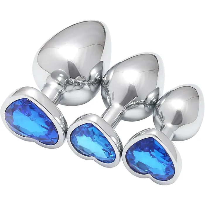 3 Pcs Luxury Jewelry Design Anal Butt Plug (Light Purple/Heard Shape) | Aimitoy Anal 3 Pcs Luxury Jewelry Design Anal Butt Plug (Light Purple/Heard Shape) | Aimitoy Anal