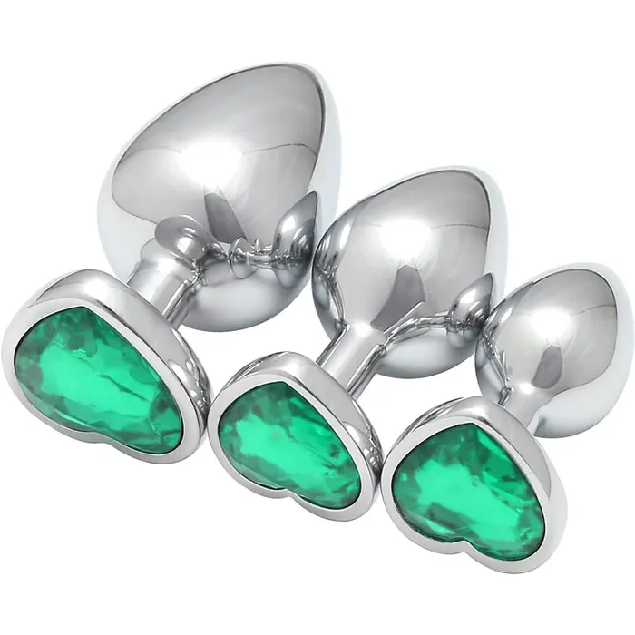 3 Pcs Luxury Jewelry Design Anal Butt Plug (Light Purple/Heard Shape) | Aimitoy Anal 3 Pcs Luxury Jewelry Design Anal Butt Plug (Light Purple/Heard Shape) | Aimitoy Anal