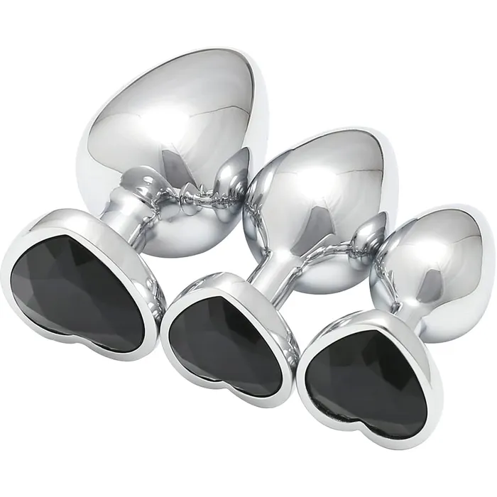 3 Pcs Luxury Jewelry Design Anal Butt Plug (Light Purple/Heard Shape) | Aimitoy Anal 3 Pcs Luxury Jewelry Design Anal Butt Plug (Light Purple/Heard Shape) | Aimitoy Anal