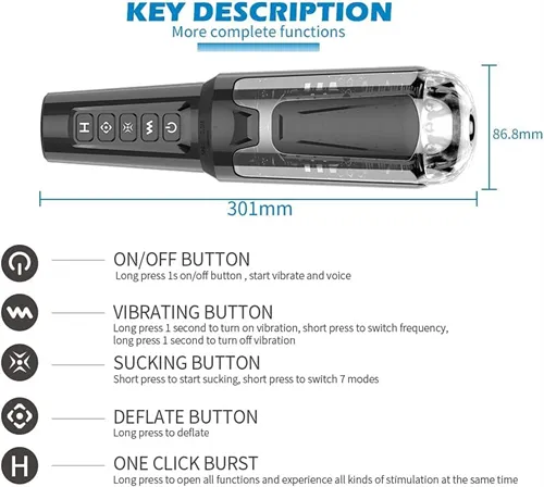 4 Suction & 10 Vibration Electric Male Stroker | Aimitoy Male Sex Toys