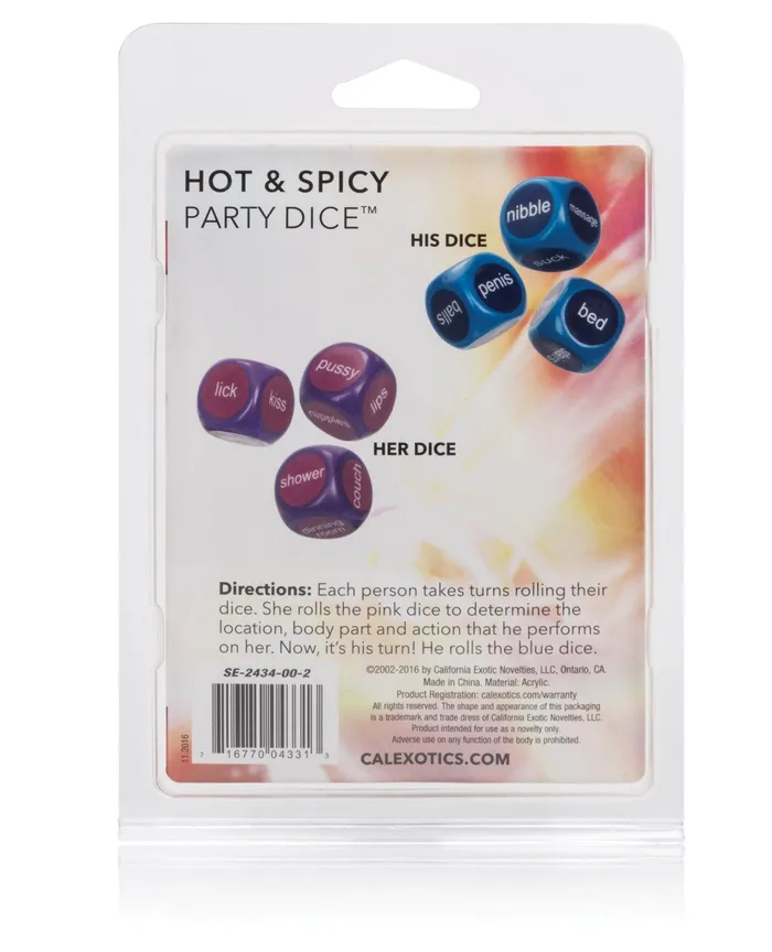 California exotic novelties Vibrators | Hot & Spicy Party Dice