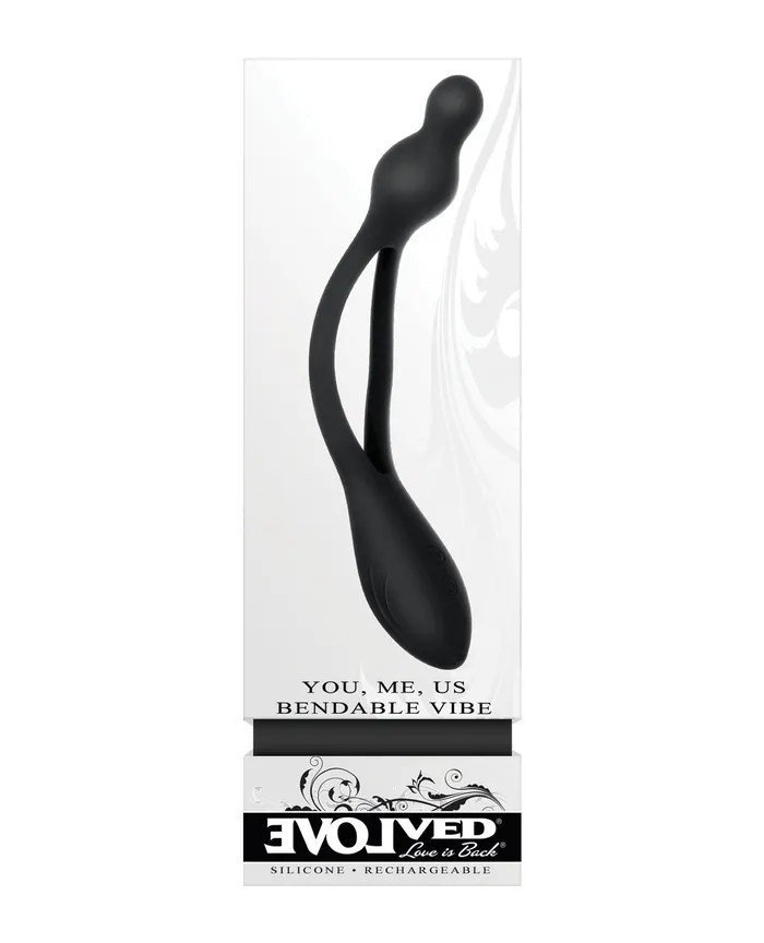 Evolved Vibrators Evolved You Me Us Bendable Vibe Black