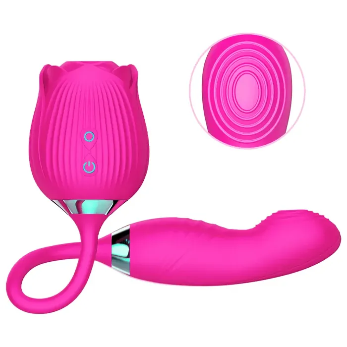 Female Sex Toys | Aimitoy Tongue Licking Vibrator With Wiggly Dildo Eudora