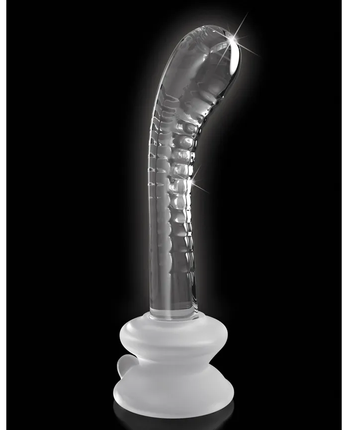 Icicles No. 88 Hand Blown Glass G-Spot Massager w/Suction Cup -  Clear | Icicles Dildos