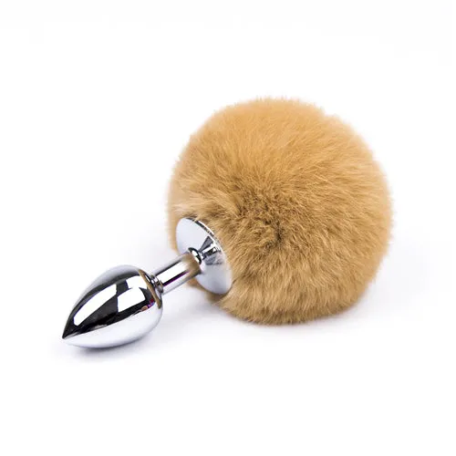 Rabbit Tail Butt Plug_ Light Purple&Metal | Aimitoy Anal